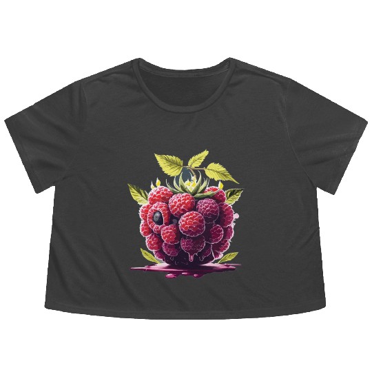 Raspberry Flowy Cropped Tees