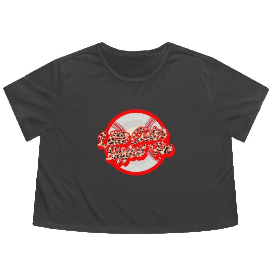 Baseball Flowy Cropped Tees, Little Sister Biggest Fan Flowy Cropped Tees,