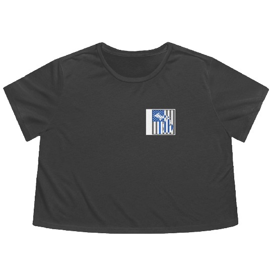 Police Flowy Cropped Tees, Michigan State Police Flowy Cropped Tees, Detroit