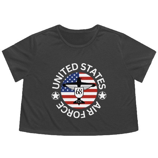 United states airforce Flowy Cropped Tees