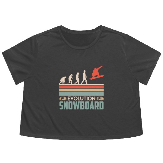 Evolution Snowboard Flowy Cropped Tees Winter Park Snowboard