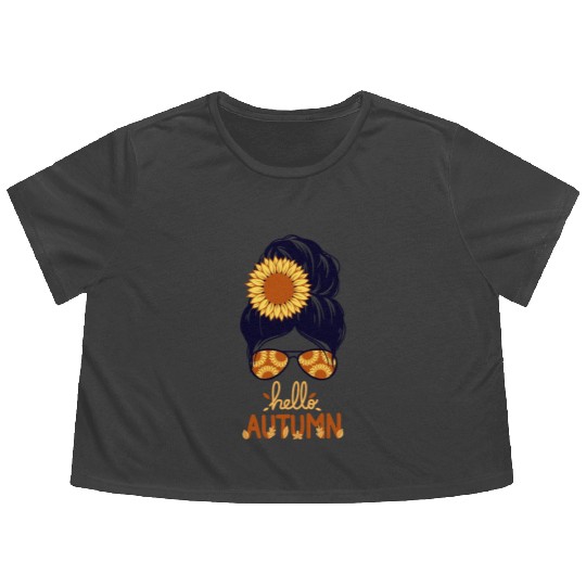 Embrace the Season: Hello Autumn Flowy Cropped Tees
