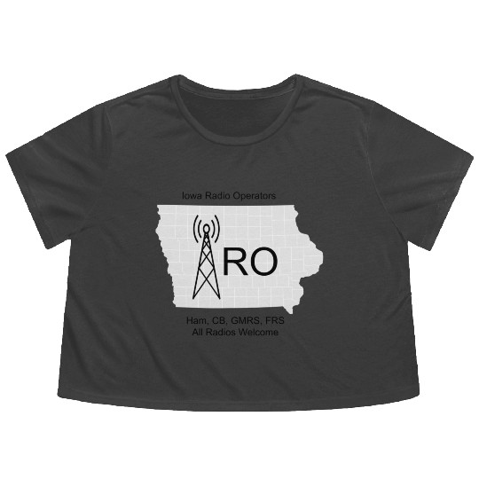 IRO Logo Grayscale Flowy Cropped Tees