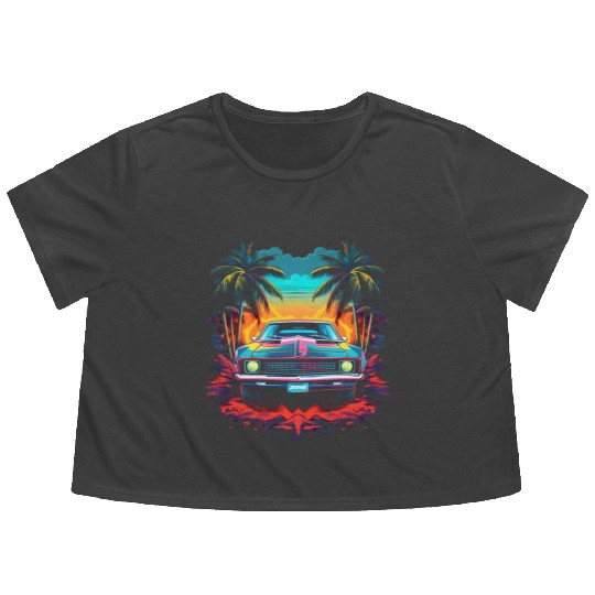 Exotic Camaro Z28 Flowy Cropped Tees