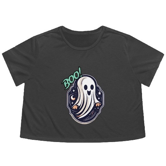 Ghost / Boo / Spook / Sheet / Costume / Halloween Flowy Cropped Tees