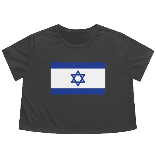Flag of Israel X 300 Flowy Cropped Tees