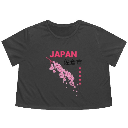 Japan sakura Flowy Cropped Tees