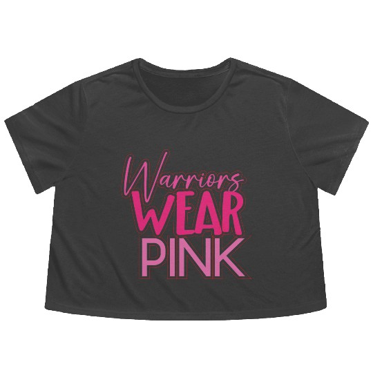 Warriors Wear Pink Flowy Cropped Tees