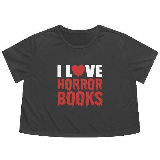 Horror Book Lover Ghost Hunter Flowy Cropped Tees