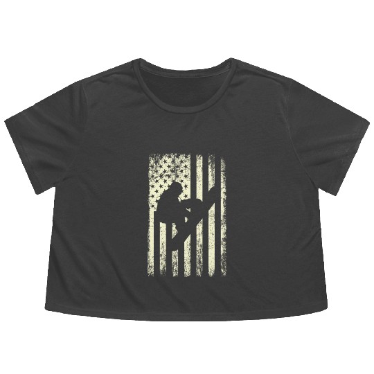 America Snowboard Freestyle Snowboarding USA Flowy Cropped Tees