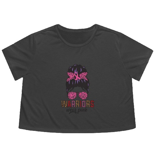 Warriors Wear Pink Flowy Cropped Tees