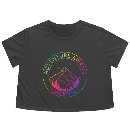 Jackson Jackson Hole Valley Wyoming Usa Adventure Flowy Cropped Tees