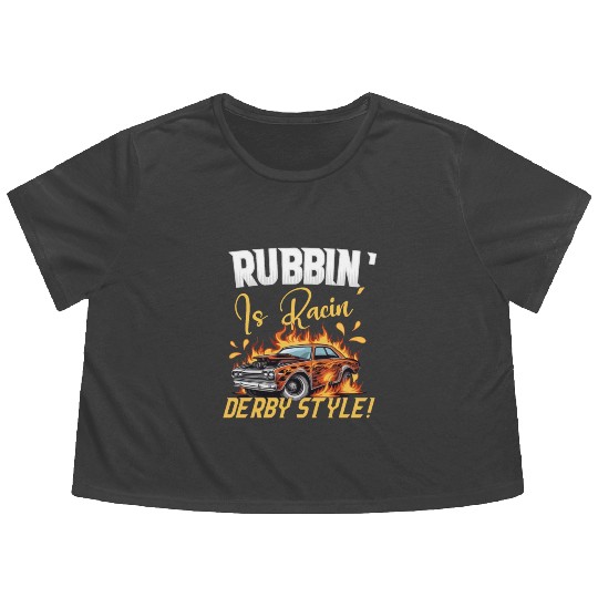 Demo Derby Demolition Derby Demolition Derby Lover Flowy Cropped Tees