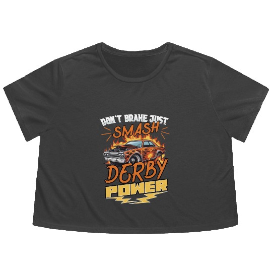 Demo Derby Demolition Derby Demolition Derby Lover Flowy Cropped Tees