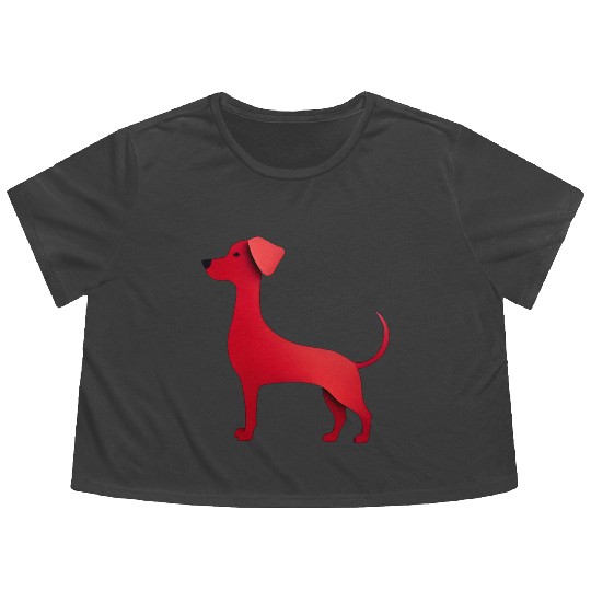 Red Dog 3 Flowy Cropped Tees