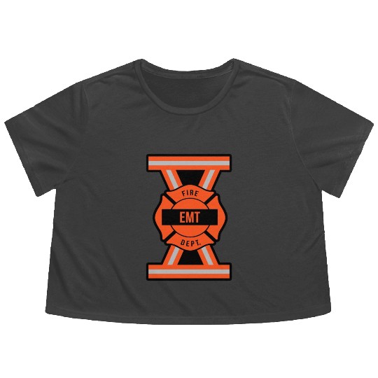 EMT emergency medical technician Flowy Cropped Tees