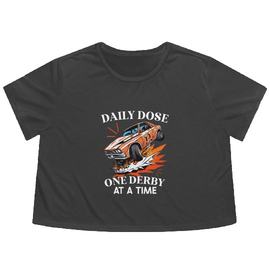 Demo Derby Demolition Derby Demolition Derby Lover Flowy Cropped Tees