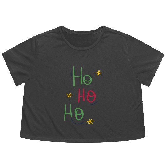 Weihnachts-Flowy Cropped Tees, Weihnachtsgeschenk-Ho ho ho