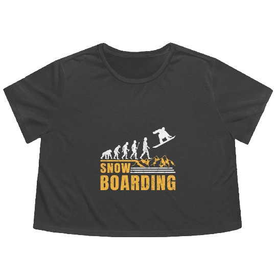 Snowboarding EVOLUTION Snowboard Winter Park Flowy Cropped Tees