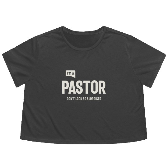 Pastor's Surprise - Christian Quote Flowy Cropped Tees