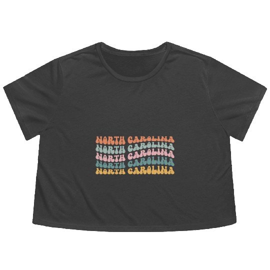 North Carolina State North Carolinian Pride Groovy Flowy Cropped Tees