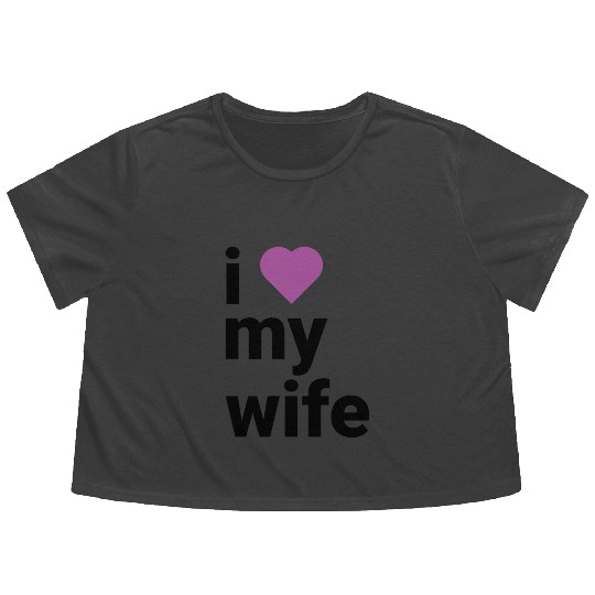 Heartfelt Tribute to My Beloved Wife purple Flowy Cropped Tees