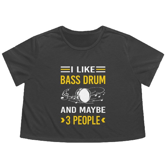 3 People Bass Drum Flowy Cropped Tees