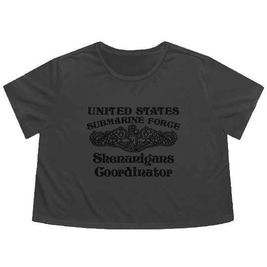 Us Submarine Force Shenanigans Coordinator Flowy Cropped Tees