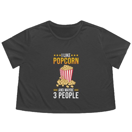 Popcorn Lover Gift Funny Popcorn Flowy Cropped Tees