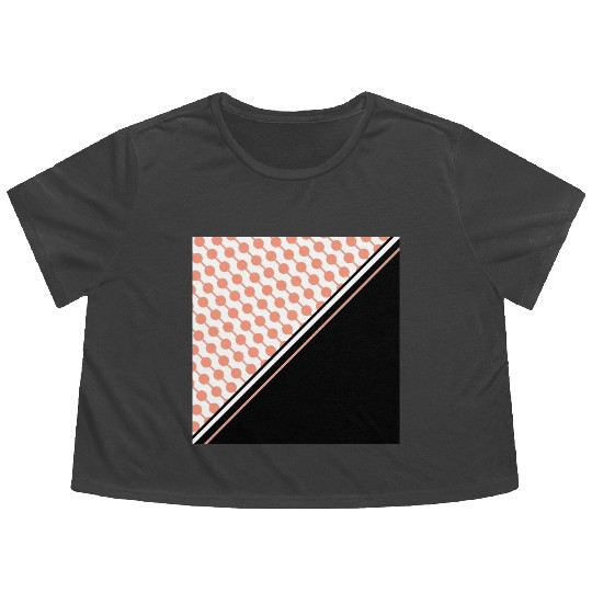 Geometric Design Circles And Triangle Flowy Cropped Tees
