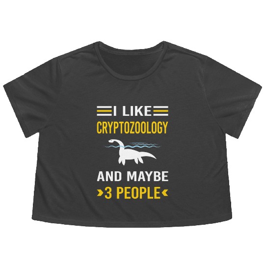 3 People Cryptozoology Cryptid Cryptids Flowy Cropped Tees
