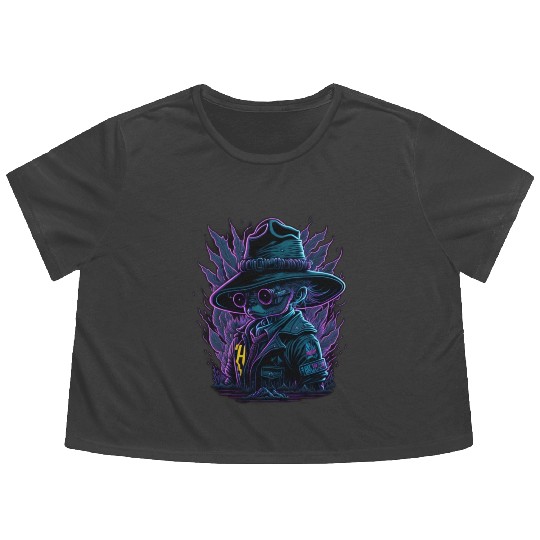 Black friday mouse Flowy Cropped Tees