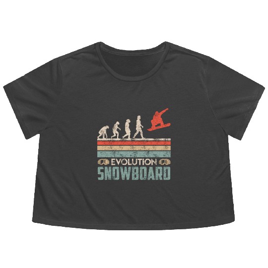 Evolution Snowboard Flowy Cropped Tees Winter Park Snowboard