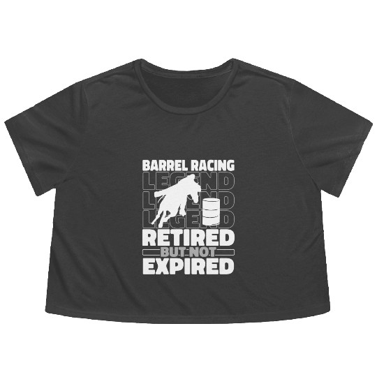 Horse Barrel Racing Retiree Flowy Cropped Tees