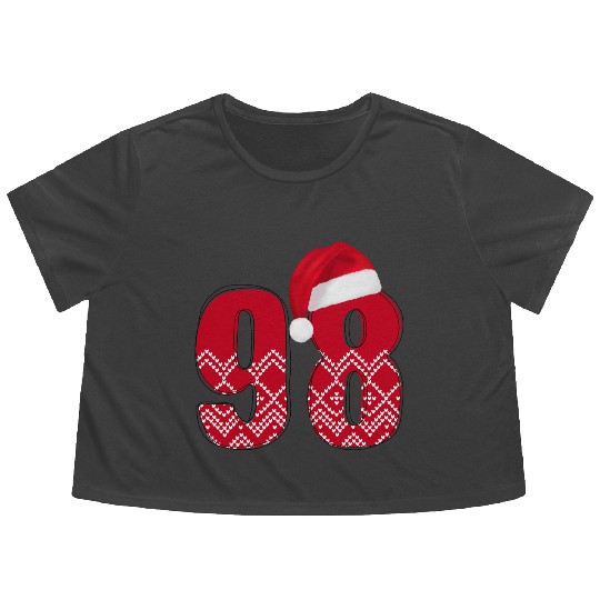 98 Years Old - Christmas Number Ninety Eight Flowy Cropped Tees