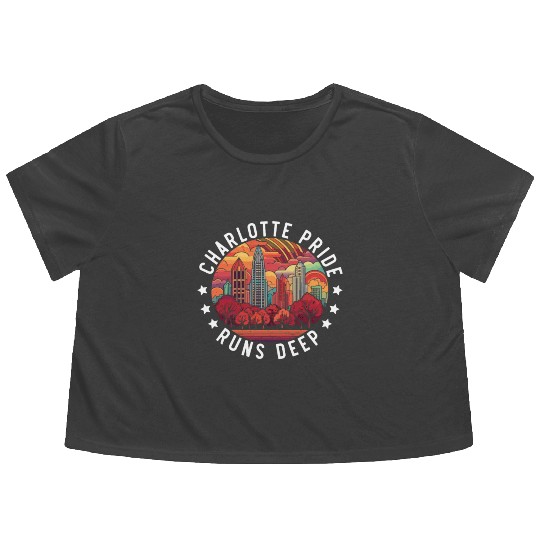 Charlotte North Carolina USA America United States Flowy Cropped Tees