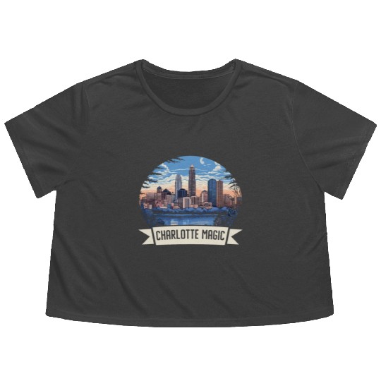 Charlotte North Carolina USA America United States Flowy Cropped Tees
