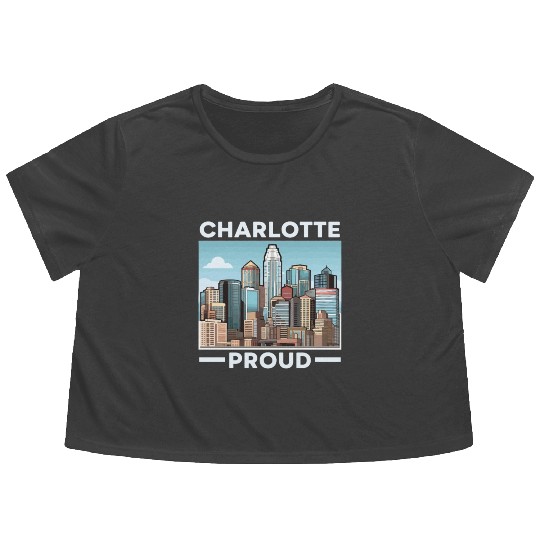Charlotte North Carolina USA America United States Flowy Cropped Tees