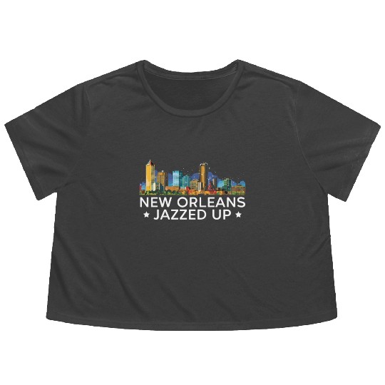 New Orleans Louisiana USA America United States Flowy Cropped Tees