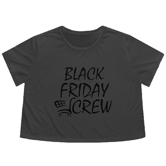 Black Friday Squad.BLACK FRIDAY CREW 2023.Shopping Flowy Cropped Tees