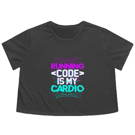 Software Developer Gift for Computer Skills I Flowy Cropped Tees