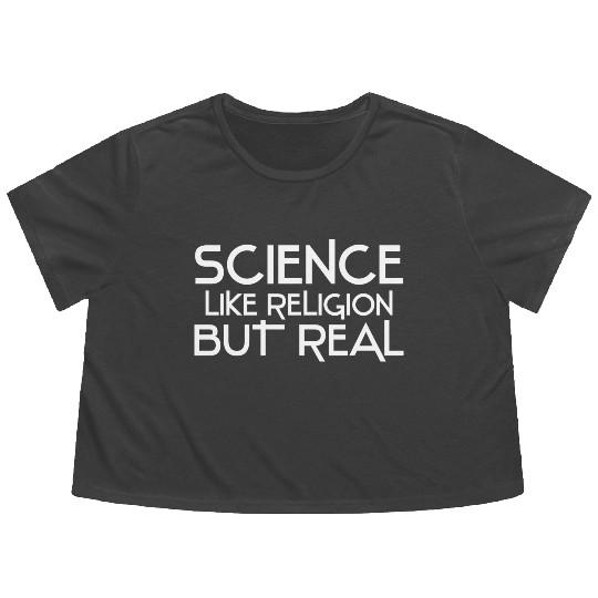 atheism science Flowy Cropped Tees