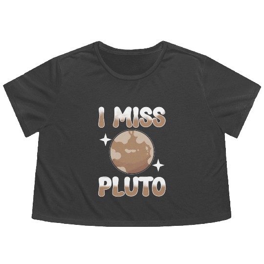 Astrology I Miss Pluto Solar System Planets Flowy Cropped Tees