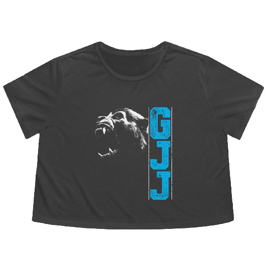 Guerilla Jiu Jitsu Gorilla Head Bjj Gift Flowy Cropped Tees