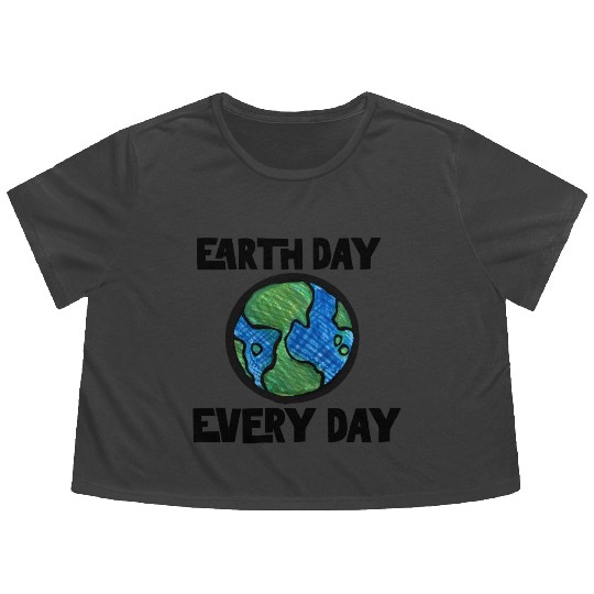 Earth Day Every Day Flowy Cropped Tees
