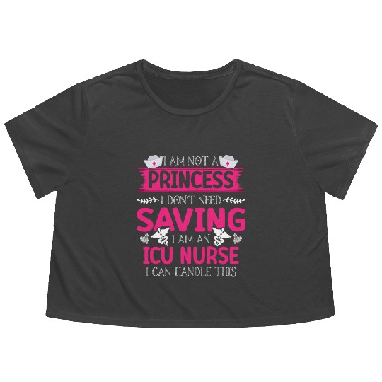 Registered Nurse RN Medical Hospital Healthcare Flowy Cropped Tees