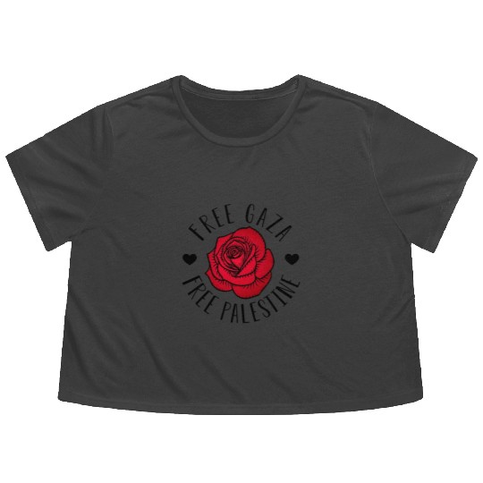 Free Palestine Free Gaza Palestine Flag Palestine Flowy Cropped Tees