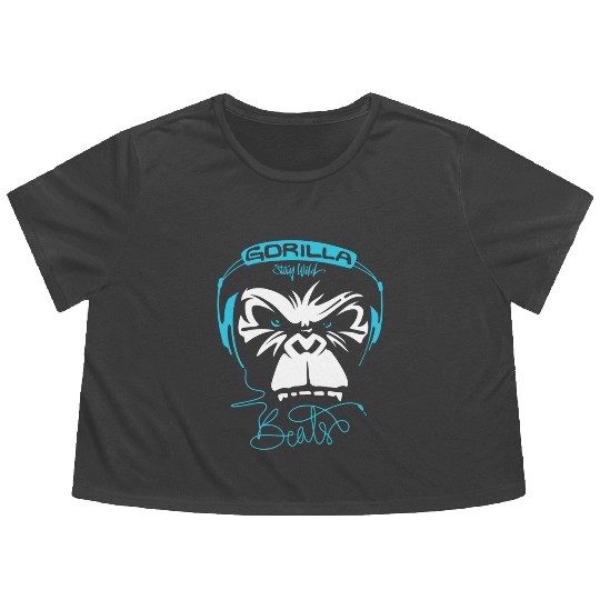 Gorilla Gamer Flowy Cropped Tees