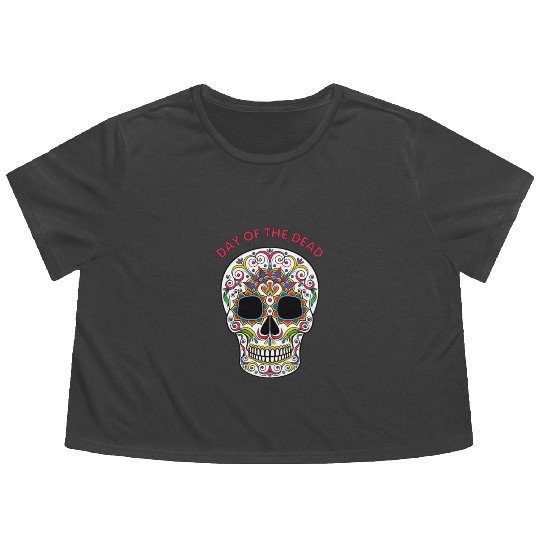 Day of the Dead Flowy Cropped Tees