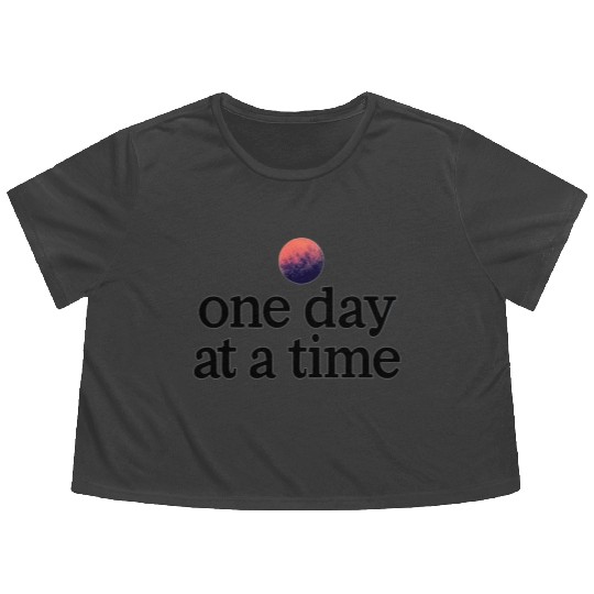 One Day At A Time Flowy Cropped Tees